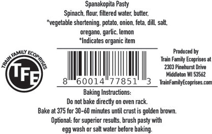 Frozen Pasty - Spanakopita (Vegetarian)